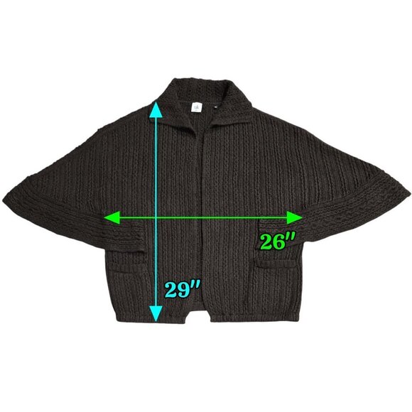 Cabi 3702 Repose Brown Chunky Cape Cardigan Poncho Open Front Cozy Neutral - Picture 4 of 10